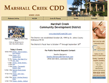 Tablet Screenshot of marshallcreekcdd.com